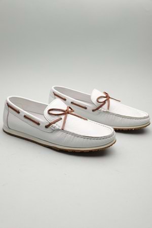 Gondol Erkek Hakiki Deri Klasik Loafer Beyaz 41 ttx.601160