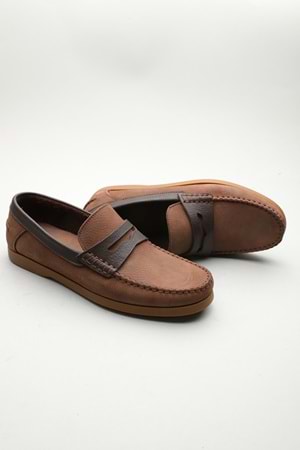 Gondol Erkek Hakiki Deri Klasik Loafer Kahverengi 41 ttx.601193