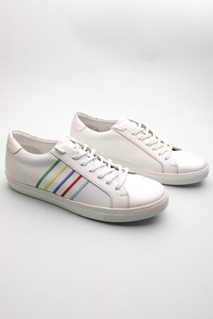 Gondol Erkek Hakiki Deri Klasik Casual Beyaz 42 ttx.529