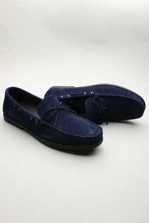 Gondol Erkek Hakiki Deri Klasik Loafer Lacivert Süet 43 ttx.601200