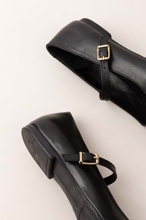 Gondol Hakiki Deri Günlük Klasik Tek Bant Babet Ln.4410 - Siyah - 37