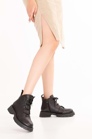 Gondol Hakiki Deri Günlük Şık Bot Bellamy - Siyah - 37