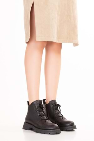 Gondol Hakiki Deri Günlük Şık Bot Bellamy - Siyah - 37