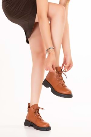 Gondol Hakiki Deri Günlük Şık Bot Bellamy - Taba - 37