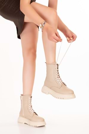 Gondol Kadın Hakiki Deri Günlük Postal Bot Willa - Vizon - 39