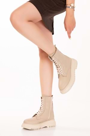 Gondol Kadın Hakiki Deri Günlük Postal Bot Willa - Vizon - 39