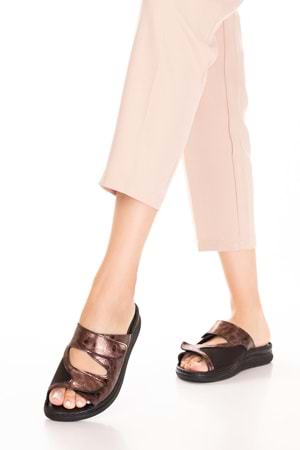 Gondol Hakiki Deri Kemik Çıkıntısına Özel Rahat Terlik irm.173 - Taba - 36