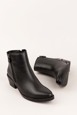 Gondol Hakiki Deri Günlük Şık Bot Ozmira - Siyah - 37