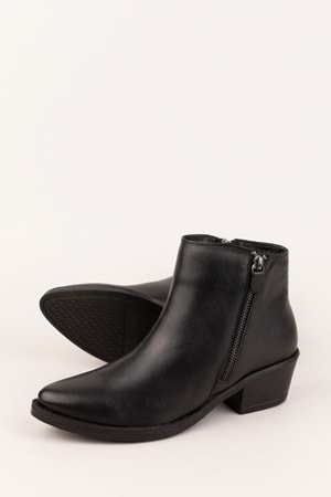 Gondol Hakiki Deri Günlük Şık Bot Ozmira - Siyah - 37