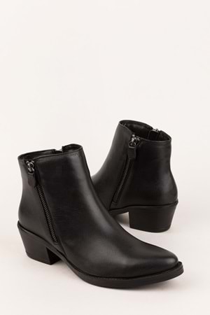 Gondol Hakiki Deri Günlük Şık Bot Ozmira - Siyah - 38