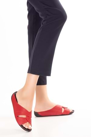 Gondol Kadın Anatomik Taban Terlik bio.1003 - kırmızı - 37