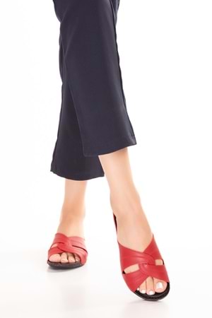 Gondol Kadın Anatomik Taban Terlik bio.1003 - kırmızı - 37