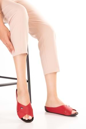 Gondol Kadın Anatomik Taban Terlik bio.1001 - kırmızı - 36