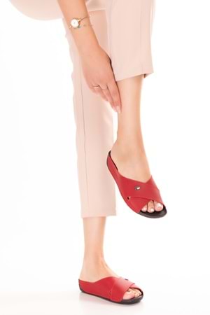 Gondol Kadın Anatomik Taban Terlik bio.1001 - kırmızı - 36