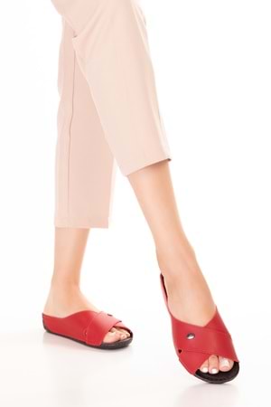 Gondol Kadın Anatomik Taban Terlik bio.1001 - kırmızı - 36