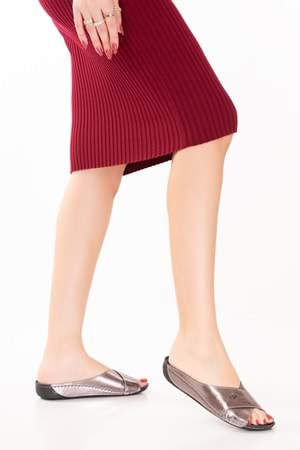 Gondol Kadın Anatomik Taban Terlik bio.1001 - Platin - 38