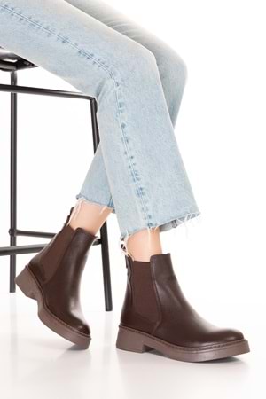 Gondol Hakiki Deri Çift Lastikli Günlük Hafif Bot Shakira - Kahverengi - 39