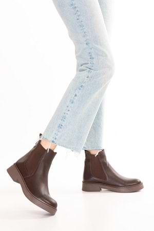 Gondol Hakiki Deri Çift Lastikli Günlük Hafif Bot Shakira - Kahverengi - 39