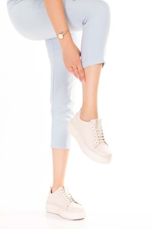 Gondol Hakiki Deri Anatomik Taban Spor Ayakkabı Alessandora - Bej - 36