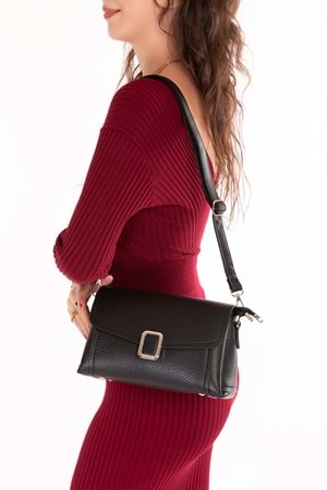 Gondol Kadın Günlük Küçük Omuz Çantası vp.732 - Siyah - TEK EBAT