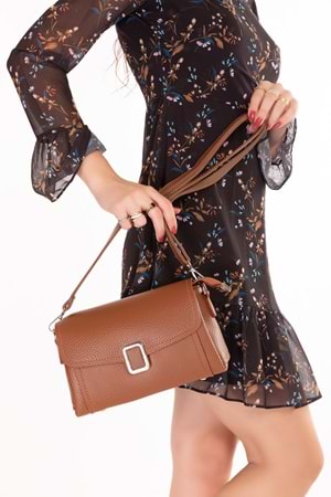 Gondol Kadın Günlük Küçük Omuz Çantası vp.732 - Taba - TEK EBAT