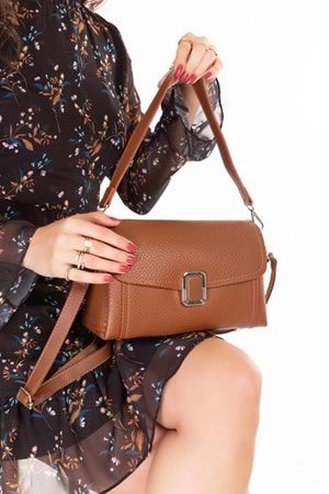 Gondol Kadın Günlük Küçük Omuz Çantası vp.732 - Taba - TEK EBAT