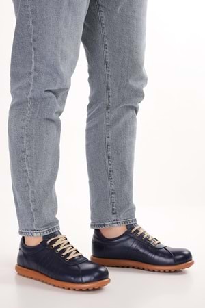 Gondol Içi Dışı Hakiki Deri Günlük Rahat Casual Ayakkabı Pelotaz - Lacivert - 42