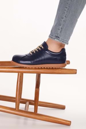 Gondol Içi Dışı Hakiki Deri Günlük Rahat Casual Ayakkabı Pelotaz - Lacivert - 42