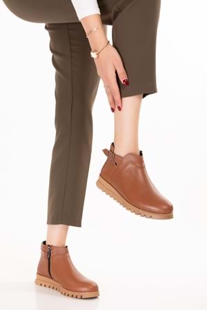 Gondol Hakiki Deri Kaymaz Taban Rahat Günlük Şık Bot mlk.3601 - Taba - 36