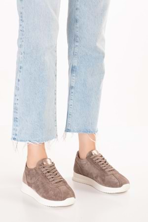 Gondol Içi Dışı Hakiki Deri Anatomik Taban Hafif Spor Ayakkabı kla.1616 - Vizon Süet - 36