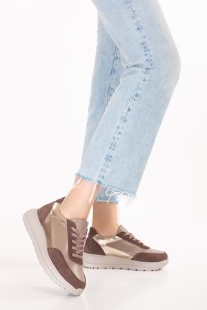 Gondol Içi Dışı Hakiki Deri Anatomik Taban Hafif Spor Ayakkabı ars.502 - Vizon - 41