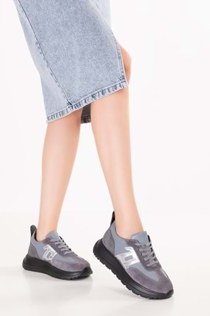 Gondol Içi Dışı Hakiki Deri Anatomik Taban Hafif Spor Ayakkabı ars.509 - Gri - 36