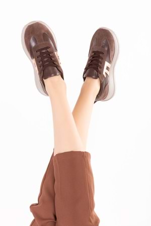 Gondol Içi Dışı Hakiki Deri Anatomik Taban Hafif Spor Ayakkabı ars.509 - Kahverengi - 36