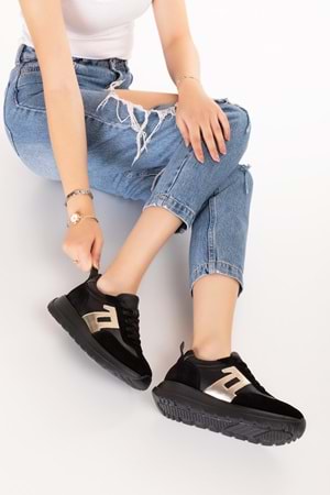 Gondol Içi Dışı Hakiki Deri Anatomik Taban Hafif Spor Ayakkabı ars.509 - Siyah - 39