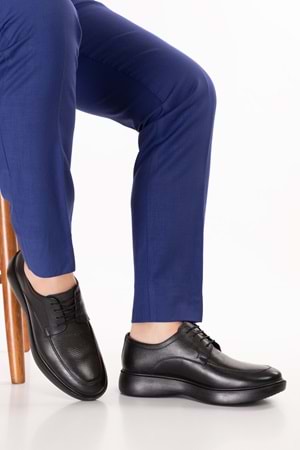 Gondol Erkek Hakiki Deri Damatlık ve Takım Elbise Ayakkabısı Hafif Rahat add.3006 - Siyah - 42