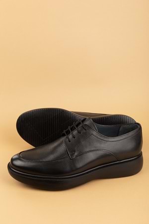 Gondol Erkek Hakiki Deri Damatlık ve Takım Elbise Ayakkabısı Hafif Rahat add.3006 - Siyah - 42