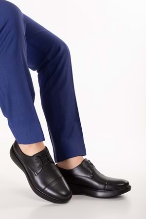 Gondol Erkek Hakiki Deri Damatlık ve Takım Elbise Ayakkabısı Hafif Rahat add.3018 - Siyah - 39