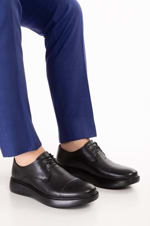 Gondol Erkek Hakiki Deri Damatlık ve Takım Elbise Ayakkabısı Hafif Rahat add.3018 - Siyah - 39