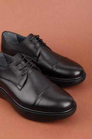 Gondol Erkek Hakiki Deri Damatlık ve Takım Elbise Ayakkabısı Hafif Rahat add.3018 - Siyah - 39