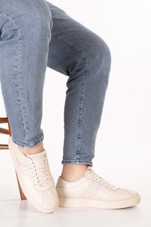 Gondol Içi Dışı Hakiki Deri Günlük Rahat Ayakkabı mals.348 - Bej - 42