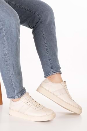 Gondol Içi Dışı Hakiki Deri Günlük Rahat Ayakkabı mals.348 - Bej - 42