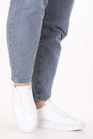 Gondol Içi Dışı Hakiki Deri Günlük Rahat Ayakkabı mals.348 - Beyaz - 42