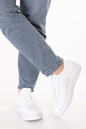 Gondol Içi Dışı Hakiki Deri Günlük Rahat Ayakkabı mals.348 - Beyaz - 42