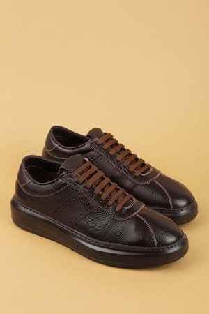 Gondol Içi Dışı Hakiki Deri Günlük Rahat Ayakkabı mals.348 - Kahverengi - 40