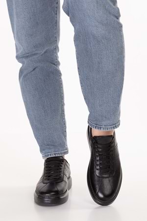 Gondol Içi Dışı Hakiki Deri Günlük Rahat Ayakkabı mals.348 - Siyah - 42