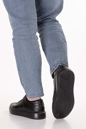 Gondol Içi Dışı Hakiki Deri Günlük Rahat Ayakkabı mals.348 - Siyah - 42