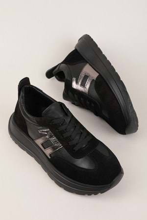 Gondol Içi Dışı Hakiki Deri Anatomik Taban Hafif Spor Ayakkabı ars.549 - Siyah - 36