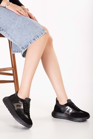 Gondol Içi Dışı Hakiki Deri Anatomik Taban Hafif Spor Ayakkabı ars.549 - Siyah - 36