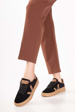 Gondol Içi Dışı Hakiki Deri Süet Anatomik Taban Hafif Spor Ayakkabı es.170 - Siyah Süet - 38