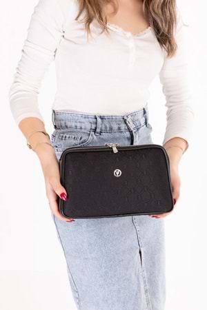 Gondol Kadın Günlük Çapraz Omuz Çantası gp.1327 - Siyah Desen